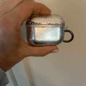 Silver Glitter AirPods Case